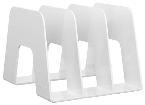 HAN Sorter 16200-12 - Colector de catálogos (2 unidades), diseño icono de diseño para el entorno moderno. Práctico colector de catálogos con 3 compartimentos, color blanco