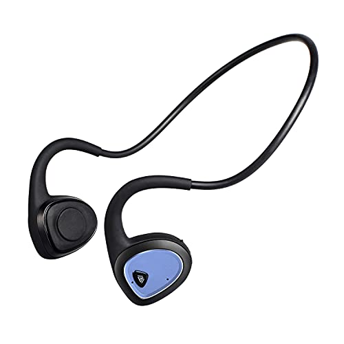 Hanngo.R R10 Auriculares inalámbricos de conducción ósea Bluetooth 5.0 de Larga duración Auriculares Deportivos A Prueba de Sudor Ideales para Correr Hacer Ciclismo Senderismo Azul