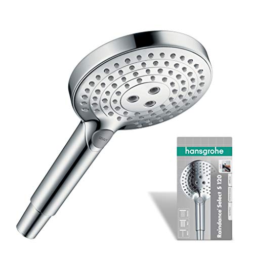 Hansgrohe 26530000 Raindance Select S 120 Ducha de Mano, 3 Tipos de Chorro, Cromo, 120 mm