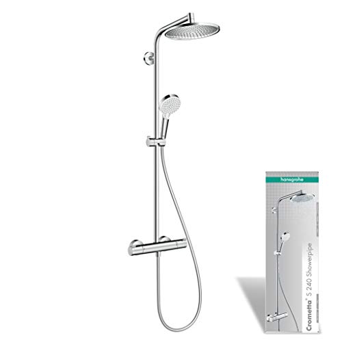 Hansgrohe 27267000 Crometta S 240 Columna de ducha, 2 tipos de chorro, cromo, 240 mm