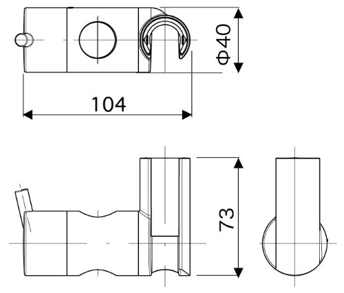 Hansgrohe 97651000 Unica'S Puro soporte deslizable de altura, recambio, cromo