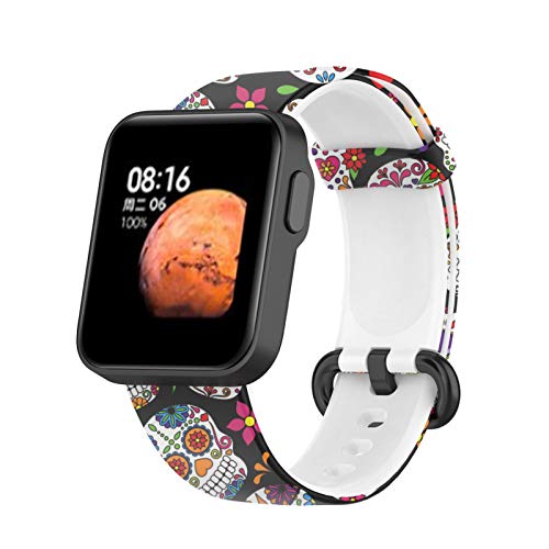 HAOXU Correa de reemplazo Compatible con Xiaomi MI Watch Lite/Redmi Watch Lite Smart Watch Impreso Reloj Correas de Reloj de Silicona Reloj