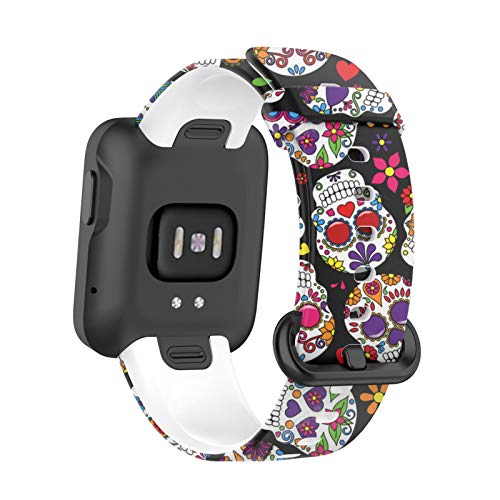 HAOXU Correa de reemplazo Compatible con Xiaomi MI Watch Lite/Redmi Watch Lite Smart Watch Impreso Reloj Correas de Reloj de Silicona Reloj