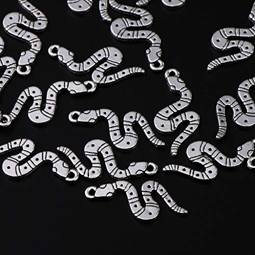 Harilla 20pcs Venta Al por Mayor De Animales De época Encantos De Plata Tibetana Encantos Colgantes - Serpiente