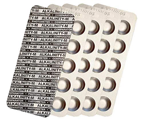 harren24 Pastillas de prueba para fotómetro, alcalinidad M, capacidad de ácido, 50 pastillas