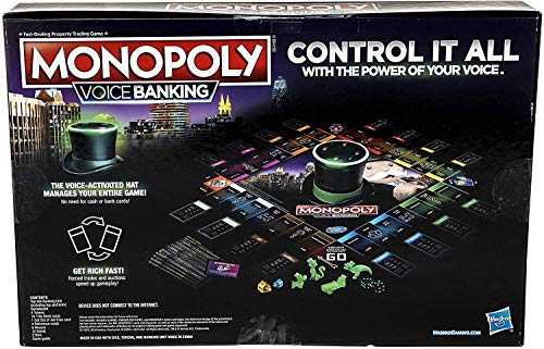 Hasbro Gaming- Monopoly Voice Banking Electrónico Juego de mesa familiar para edades de 8 y más, Idioma Inglés, Multicolor (E4816) , color/modelo surtido