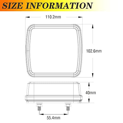 Hawkeye Piloto LED remolque,LED luces traseras magnéticas inalámbricas para remolque,PIloto trasero remolque luz de matrícula, luz de posición impermeable para remolque camión tractor caravana