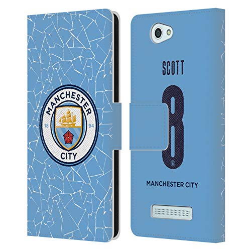 Head Case Designs Licenciado Oficialmente Manchester City Man City FC Jill Scott 2020/21 Kit Hogar Mujer Grupo 1 Carcasa de Cuero Tipo Libro Compatible con Wileyfox Spark/Plus