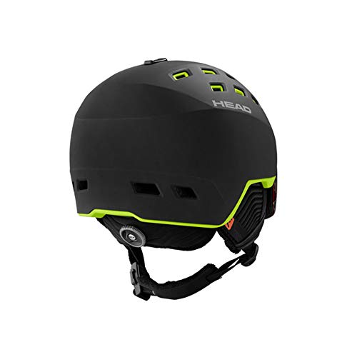 HEAD Radar Casco de esquí/Snowboard, Unisex, Negro y Verde, M/L