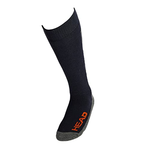 Head V-Shape Kneehigh Ski Socks (2 Pack) Calcetines de esquí, Rojo/Gris/Azul, 39/42 (Pack de 2) Unisex Adulto