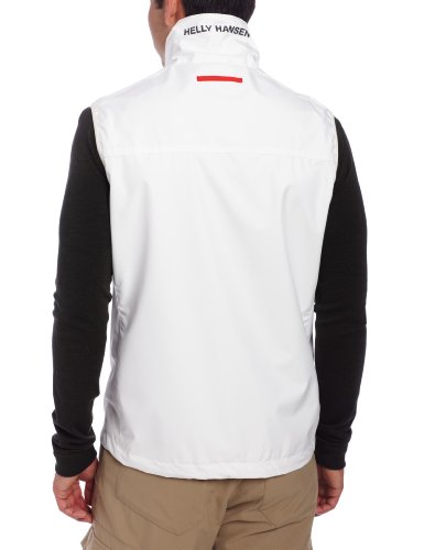 Helly Hansen Crew Vest Chaleco Marino con Forro Polar Interior para Hombres, Impermeable y diseñado para Cualquier Actividad Casual o Deportiva, Blanco, XL