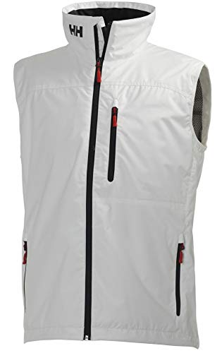 Helly Hansen Crew Vest Chaleco Marino con Forro Polar Interior para Hombres, Impermeable y diseñado para Cualquier Actividad Casual o Deportiva, Blanco, XL