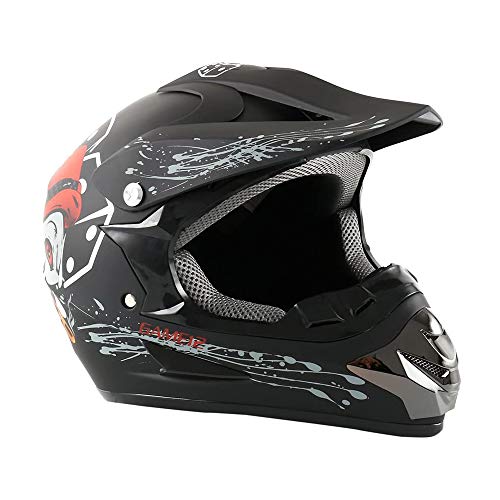 Helmet Casco de Motocross Youth Niños Casco de Descenso para jóvenes Adultos Regalos Gafas máscara Guantes Bolsillo Neto BMX MTB ATV Bicicleta Carrera Integral Casco -LWAJ