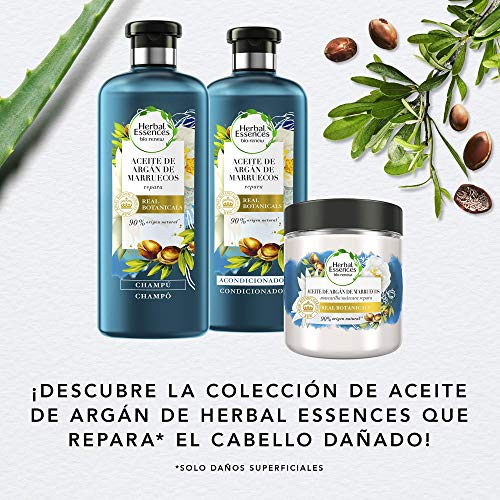 Herbal Essences Aceite De Argán De Marruecos, Pack Reparación 2 Champús 400ml + Mascarilla 250ml, Ph neutro e Ingredientes Naturales, Argan Oil