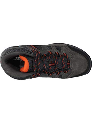 Hi-Tec Banderra II WP, Botas de Senderismo Hombre, Gris Carbón Grafito Naranja Quemado 51, 43 EU