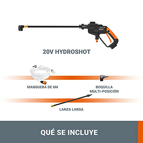 Hidrolimpiadora Hydroshot a batería, portátil, 20V, sin batería PowerShare Worx WG620E.9 S/Bat