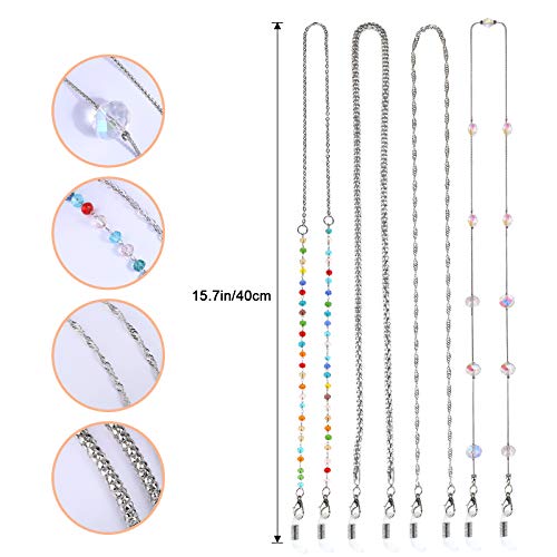 Hifot Cordones para Gafas 4 Piezas, Cadena Gafas de Sol Lectura, Cordon Correas para Máscara mascarillas Hombre Mujer niños
