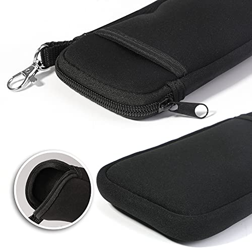 Hifot Funda para Gafas 2 Piezas, Neopreno Doble Suave Estuches de Gafas con Cremallera para Gafas de Sol, Lápices, Teléfono móvil, Clave, Joyas