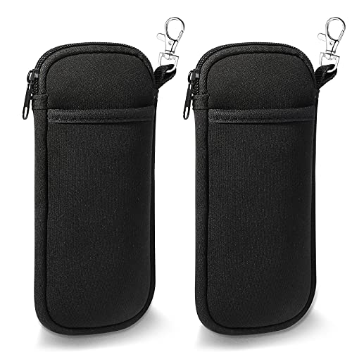 Hifot Funda para Gafas 2 Piezas, Neopreno Doble Suave Estuches de Gafas con Cremallera para Gafas de Sol, Lápices, Teléfono móvil, Clave, Joyas