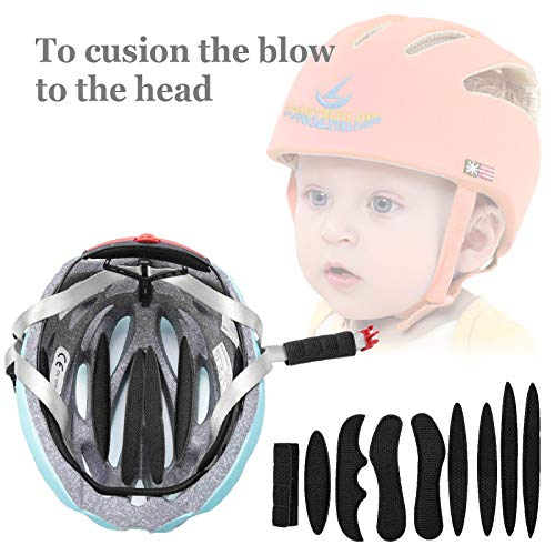 Himetsuya Magic Stick Almohadillas de Espuma para Casco 1 Juego de protección de Esponja de Viscosa con Revestimiento anticolisión para Bicicleta eléctrica Motocicleta Negro