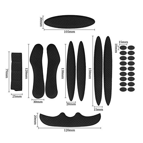 Himetsuya Magic Stick Almohadillas de Espuma para Casco 1 Juego de protección de Esponja de Viscosa con Revestimiento anticolisión para Bicicleta eléctrica Motocicleta Negro