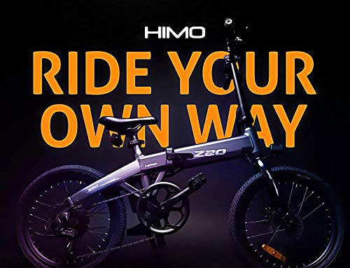 HIMO Z20 Bicicleta eléctrica Plegable para Adultos, Bici eléctrica de montaña de 20" para desplazamientos Diarios, batería 10 Ah, Engranajes de transmisión de 6 velocidades