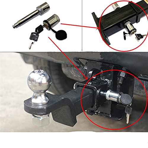 HIXISTO Enganche Remolque REMOLCAR Bar Tongue Hitch Pin Lock Locks Remolque extraíble Montaje de Bola 5/8"Cerradura de Pin de Enganche Recto 16 mm Piezas de Remolque