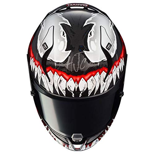 HJC RPHA11 Venom II Casco de Moto, Hombre, Negro/Rojo, X-Small