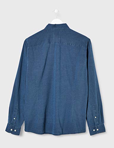 HKT by Hackett Hkt Indigo Texture Camisa, Azul (000denim 000), 44 (Talla del Fabricante: X-Large) para Hombre