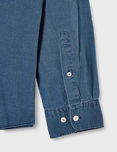 HKT by Hackett Hkt Indigo Texture Camisa, Azul (000denim 000), 44 (Talla del Fabricante: X-Large) para Hombre