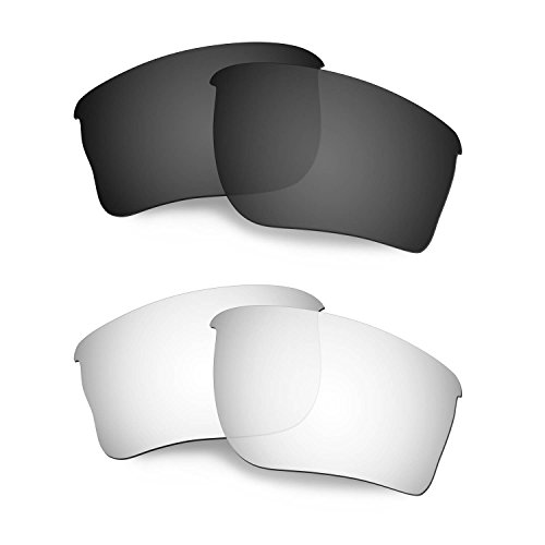 HKUCO Reforzarse Lentes de repuesto para Oakley Quarter Jacket Negro/Titanio Gafas de sol