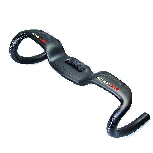 HKYMBM Manillar Carbono Carretera, Asa Superior Camino De La Bicicleta Todo Tipo De Fibra De Carbono Manillar De La Bici del Manillar Doblado 400/420/440MM Ciclismo Gota Bar,440MM