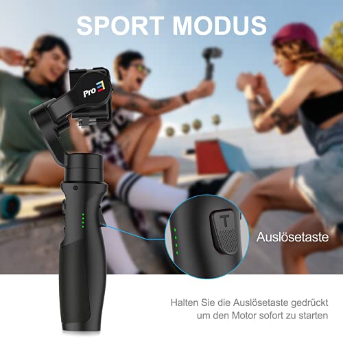 Hohem iSteady Pro 3 Estabilizador para Gopro, 3 Ejes Gimbal para Gopro con 7 Modos,Gimbal con Duración de 12H, Control de WiFi, Compatible con Gopro Hero 8/7 nero/6/5/4/3, Insta360 One R,Sony Rx0.