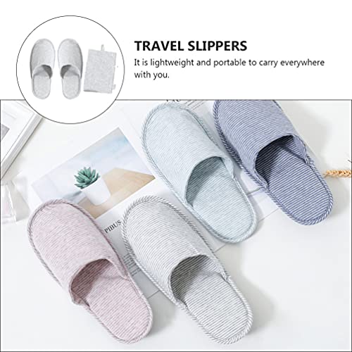 Holibanna Zapatillas de Hotel de Viaje para Mujer Y Hombre Zapatillas de Viaje Plegables con Bolsa de Transporte