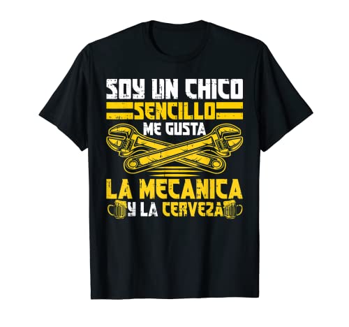 Hombre Chico Sencillo Gusta Mecanica Cerveza Mecánico Hombre Regalo Camiseta