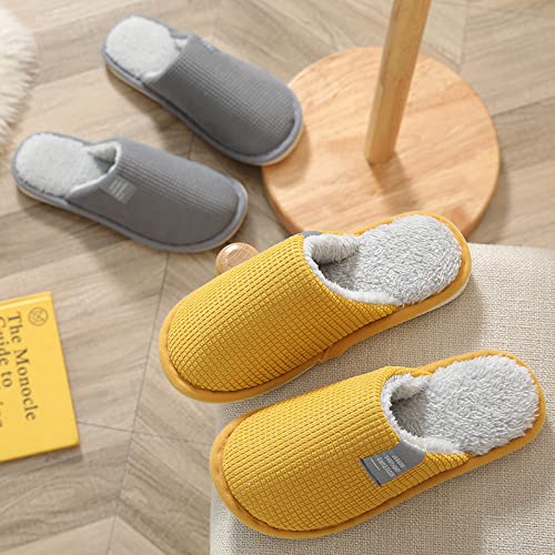 Hombre Invierno Pantuflas Caliente,Pantuflas de algodón Antideslizantes, Pantuflas cálidas de algodón de Suela Gruesa,Zapatillas Invierno Peluche