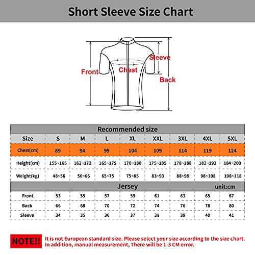 Hombre Ropa de Ciclismo para Verano Maillot Manga Corta Ciclismo Transpirable