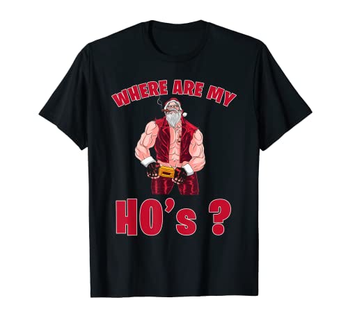 Hombre Santa Ho's Musculoso Navidad Navidad Camiseta
