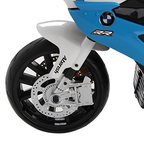 HOMCOM Moto Eléctrica para Niños de +3 Años 12V Licenciado BMW con Faros Bocina 2 Ruedas de Equilibrio Velocidad Máx. de 5 km/h 110x47x69 cm Azul