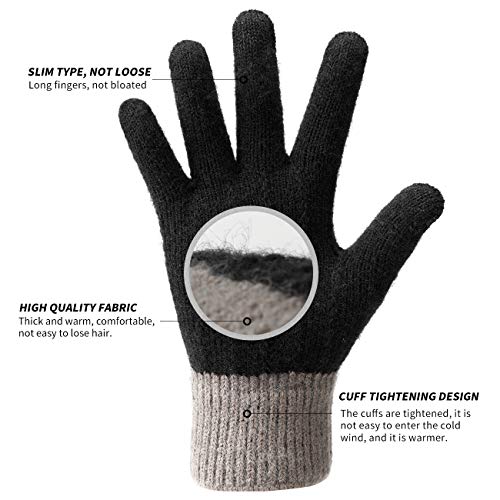 Homealexa Guantes Touch screen para Mujer/Hombre, Guantes abrigadores para el hogar, Guantes Termicos Para el Clima frío al Aire Libre, Conducir Antiviento Regalo Ideal