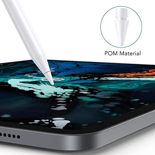 Hommie Puntas para Apple Pencil, [Pack de 4] Puntas de Lápiz de Apple iPad Pro, Compatible con Apple Pencil 1.ª Generación y 2.ª Generación, Puntas de Silicona con Dos Tapas y Bolsa de Almacenamiento