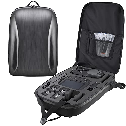 Honbobo Mochila para dji Mavic 3, Mavic 3 Zumbido Control Remoto Pilas Cargador Accesorios Bolsa de Almacenamiento Estuche de Transporte Bolsa de cáscara Dura (Dark Gray)