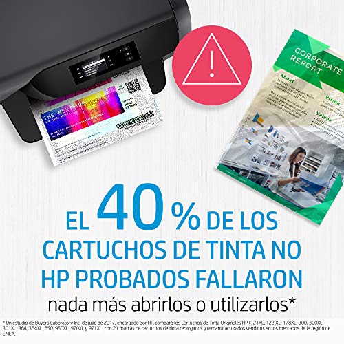 HP 932XL CN053AE,Negro, Cartucho de Tinta de Alta Capacidad Original, compatible con impresoras de inyección de tinta HP OfficeJet 6100, 6600, 6700, 7110, 7510, 7610, 7612