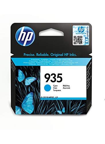 HP 935 C2P20AE, Cian, Cartucho Original de Tinta, Compatible con impresoras de inyección de tinta HP OfficeJet 6820; HP OfficeJet Pro 6230, 6830