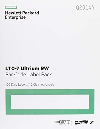 HP LTO-7 Ultrium RW Bar Code Label Pack, Etiquetas para Códigos de Barras