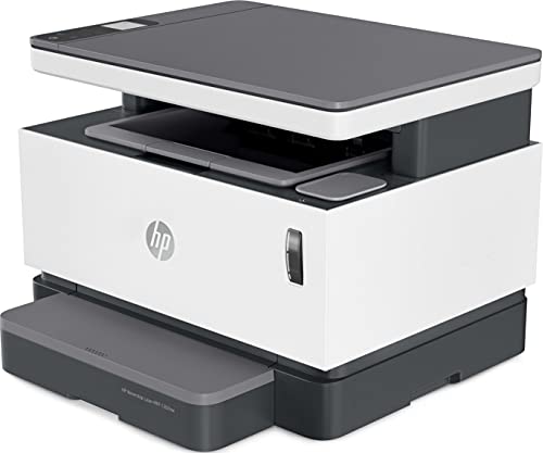 HP Neverstop Laser 1202nw 5HG93A, Impresora A4 Multifunción Monocromo Con Depósito de Tóner, Imprime, Escanea y Copia, Wi-Fi, Fast Ethernet, Puerto USB 2.0, HP Smart App, Panel de Control LED, Blanca