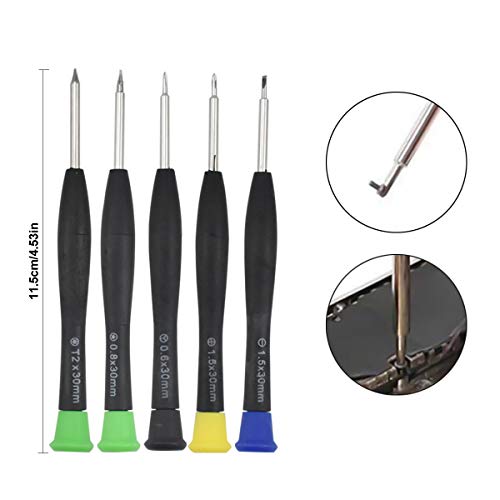 HQdeal Kit de Reparacion Herramientas Moviles, 22 en 1 kit de teléfono Desmontar inclyendo Destornilladores, Herramientas pry, Copa de succión y Palanca metálica para teléfonos Inteligentes Smartphone