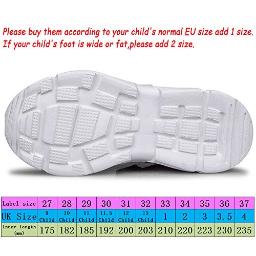 HSNA Zapatillas con Lentejuelas Niña Zapatos de Gimnasia para Caminar Ligero Trainers Kids(a01 Blanco 30 EU)