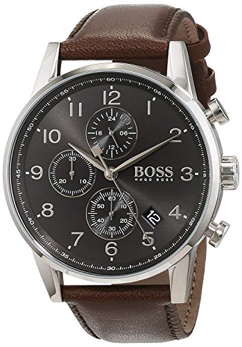 Hugo Boss Reloj Cronógrafo para Hombre de Cuarzo con Correa en Cuero 1513494