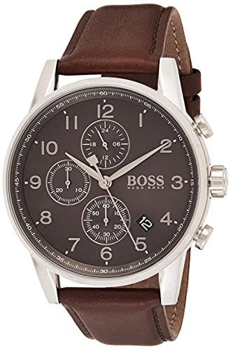 Hugo Boss Reloj Cronógrafo para Hombre de Cuarzo con Correa en Cuero 1513494